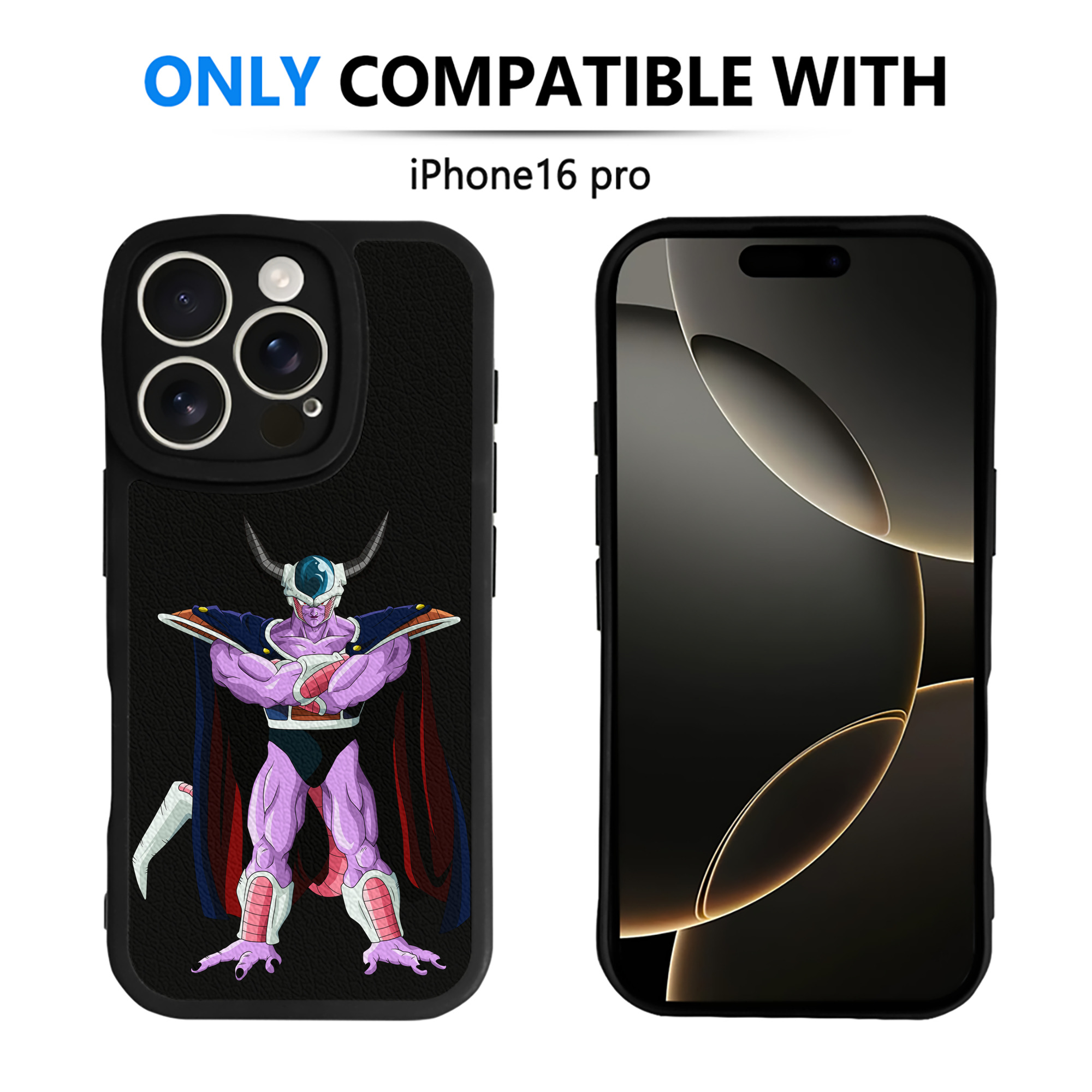 （画像用） ドラゴンボール コルド大王 DRAGON BALL King Cold 【iPhone 16シリーズ対応】シリコンスマホケース（レザー調） 材質：シリコン